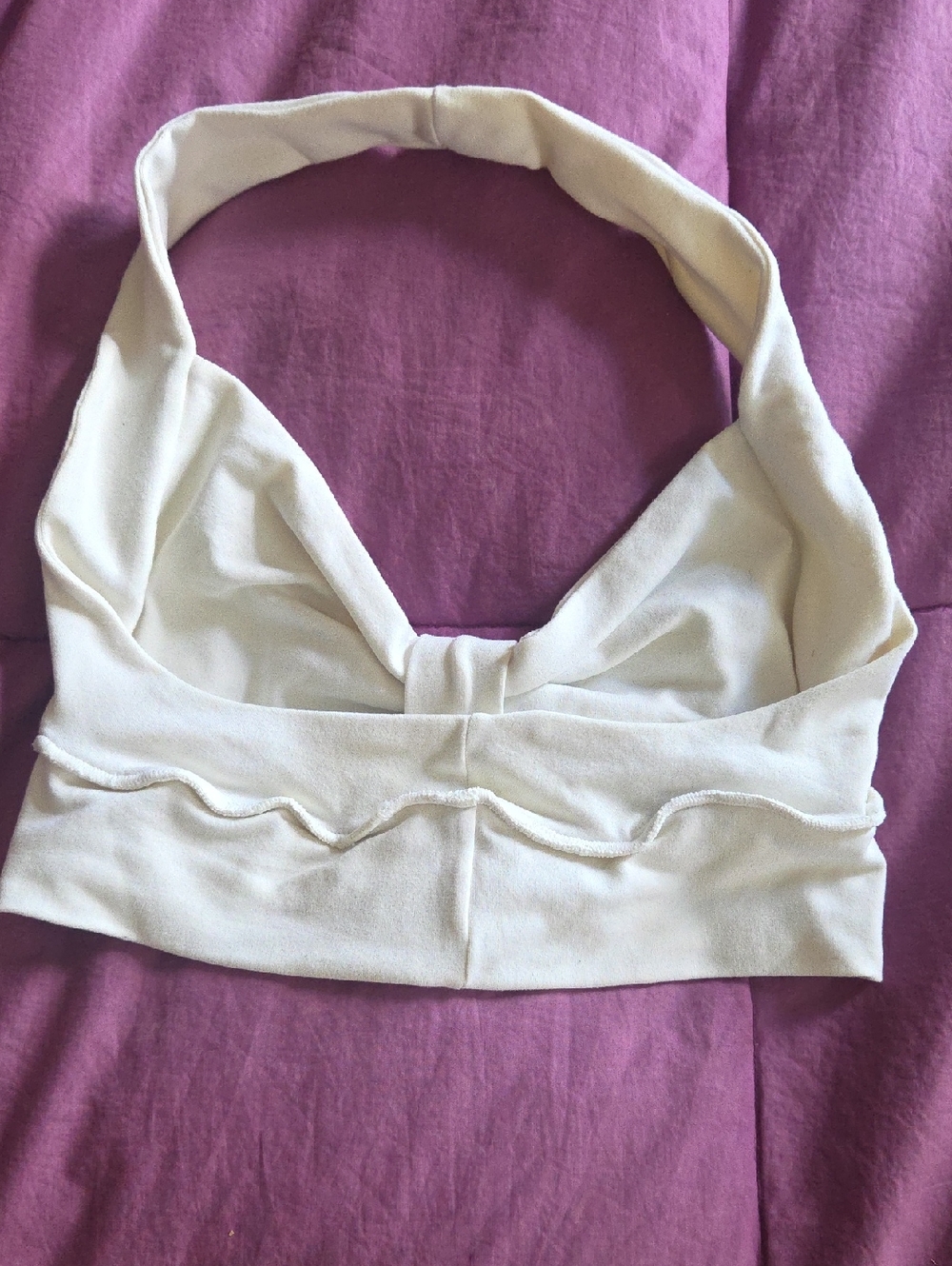 Vintage Brasil Sul White "Bowtie" Front Halter Sports Bra Small / Medium - Picture 5 of 7